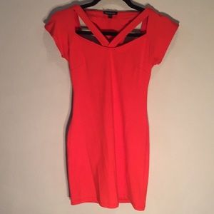 Bebe orange dress size Small